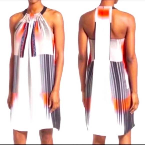 Kobi Halperin Silk Halter Dress with Gradient Design - Picture 1 of 16